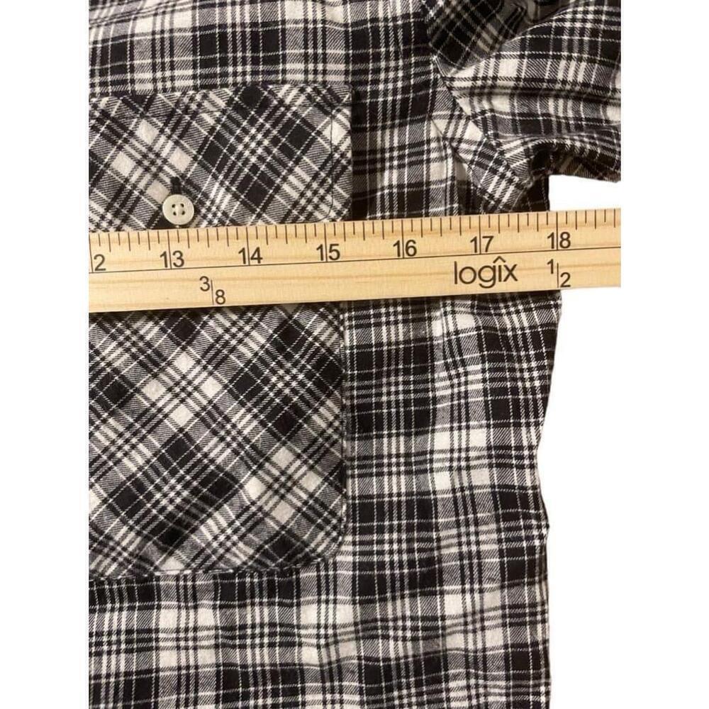 Women's Lauren Ralph Lauren cotton long sleevePlaid Shirt Size S Black/White - Picture 3 of 5